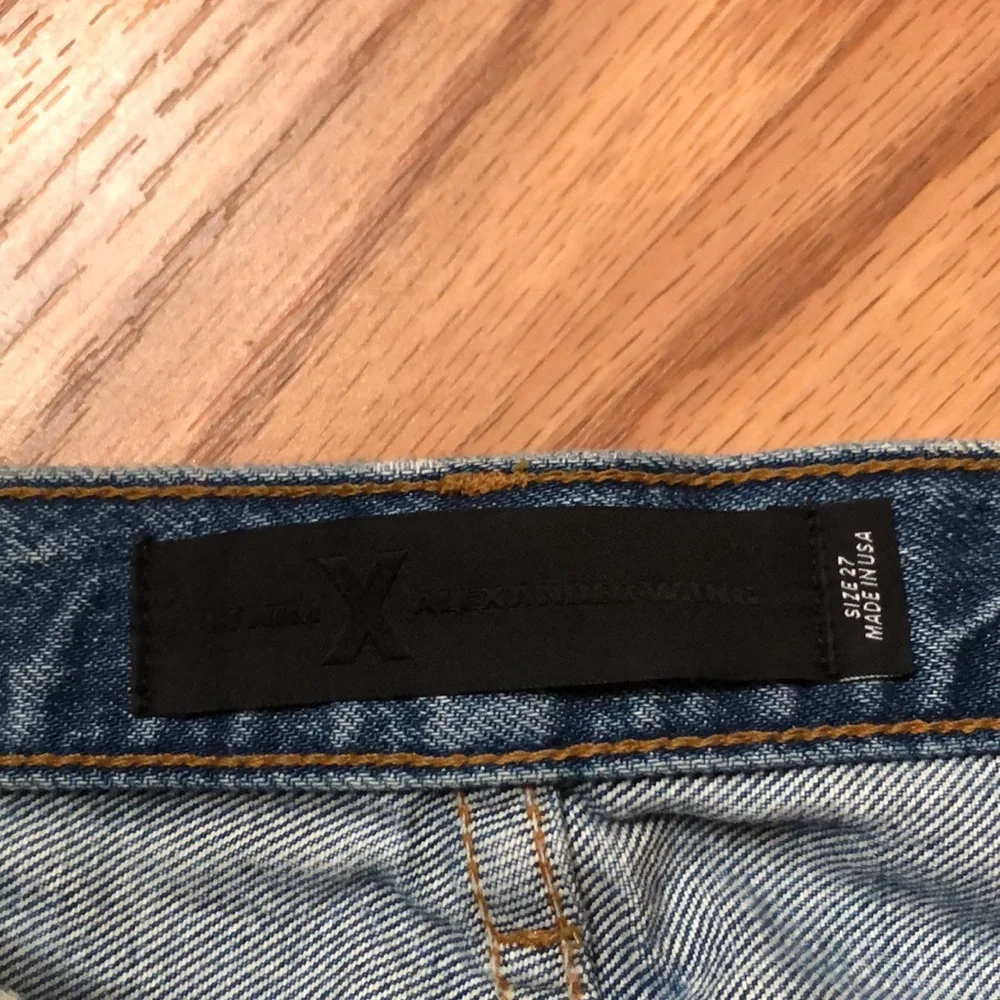 Alexander Wang 100% Cotton Medium Wash Low Rise Ankle Crop Kick Flare Jean 27 6 - Picture 8 of 10
